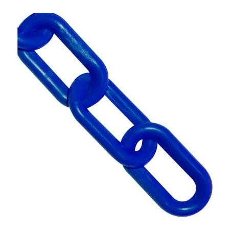 Gec Mr. Chain Plastic Chain, 3/4in Link, 25'L, HDPE, Traffic Blue 00026-25